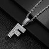 Letter Pendant Copper Inlaid Zircon Necklace Personalized Niche Design Men'S And Women'S Pendant Necklace