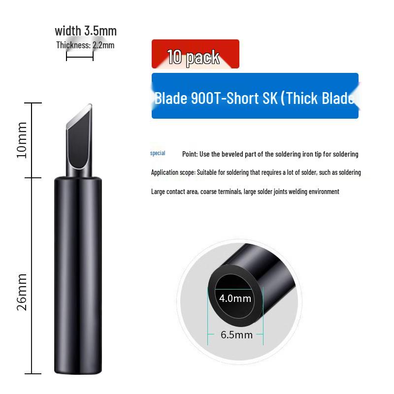 936 Internal Heating Soldering Iron Tip, Constant Temperature, Chrome & Black Diamond, Lead-Free