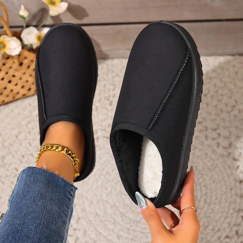 New Thickened and Warm Woolen Cotton Snow Boots and Women's Shoes Thick-soled Ankle Boots