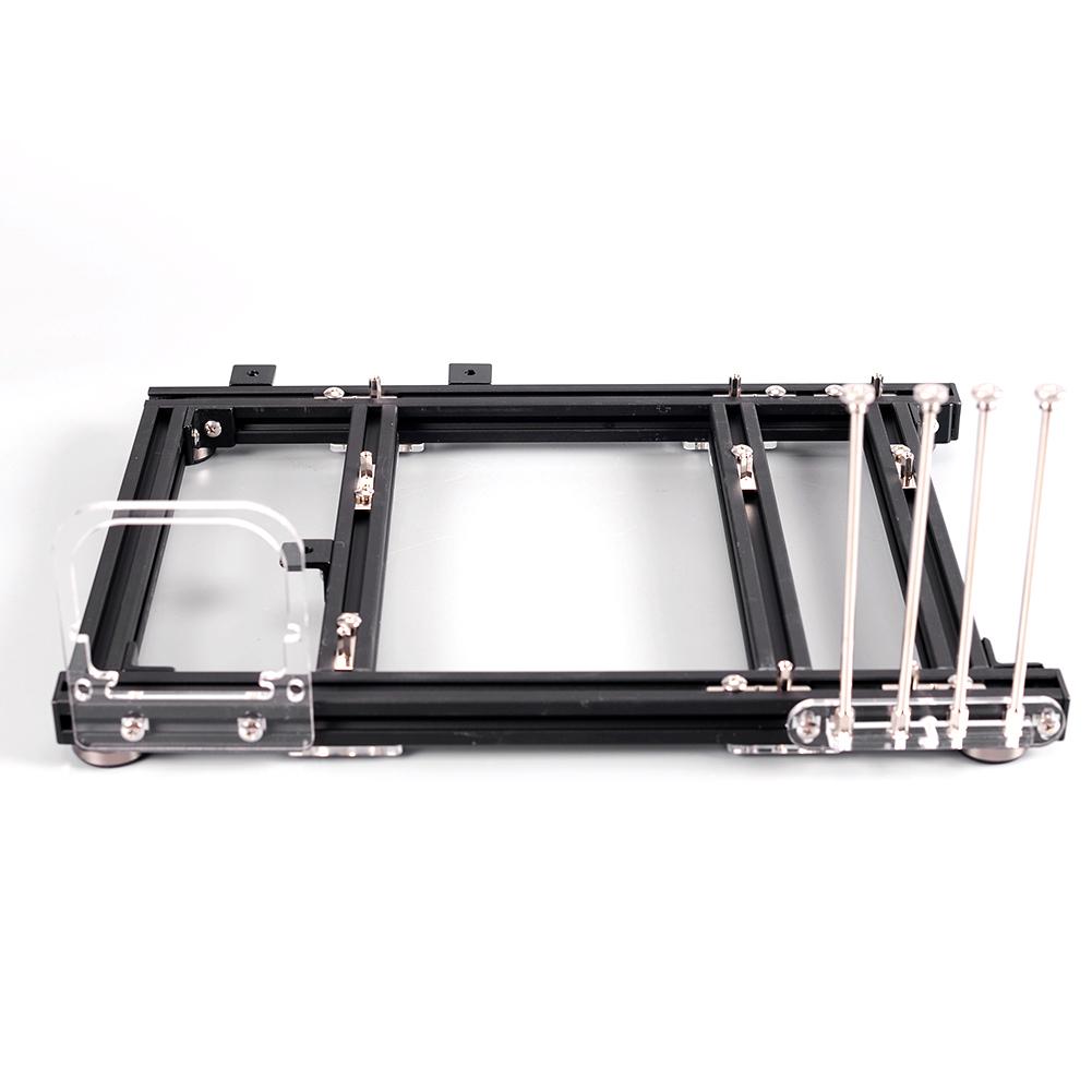DIY Open Design Aluminum Alloy M ATX Computer Case Overclocking Test Platform (Full Black S)