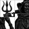 TreegoArt Statuetta Bholenath Mahadev Nera Fatta a Mano da Appoggio per Stanza delle Preghiere, Tempio di Casa e Ufficio - Altezza 4,5 Pollici (circa)