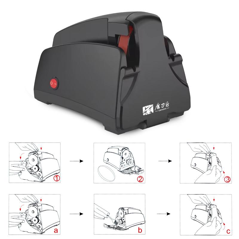 POLIZOR Ascuțitor Electric de Cuțite Șlefuitor cu Bandă 120/320/600/1000# PLUG UE Sistem de Ascuțit Bucătărie 100-240V Instrument de Lustruire DIY