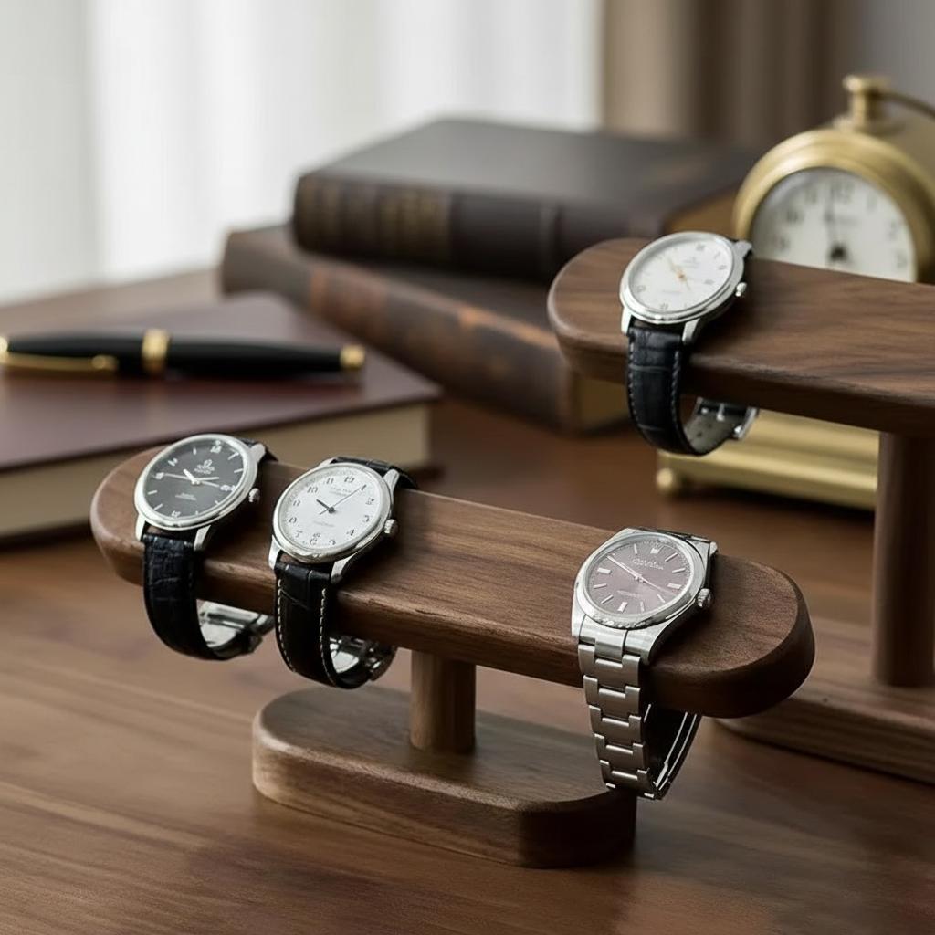 Walnut Watch Bracket Display Holder Jewelry Bracket Chain Anklets Hanger StandRacks Organizer For Counter Shows