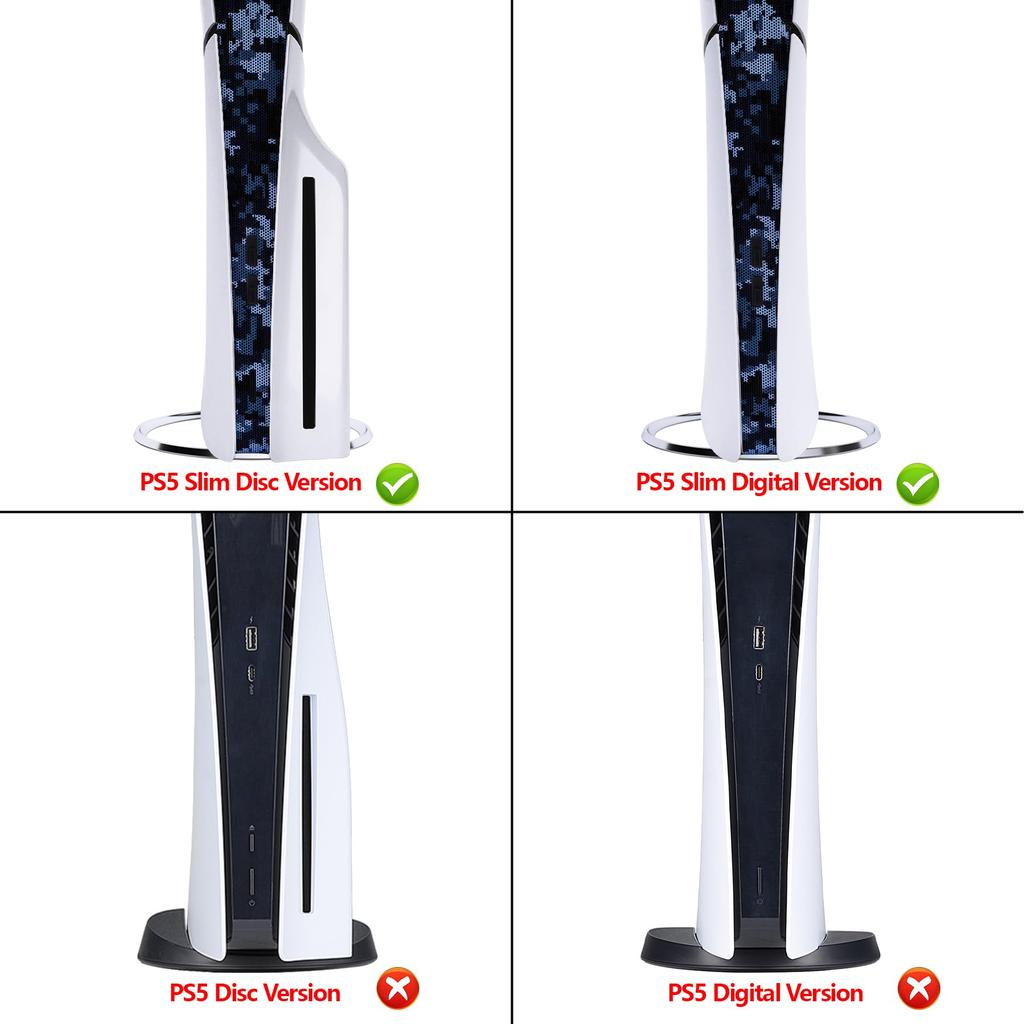 PlayVital Dust Cover Kit for PS5 Slim Digital Cover Mesh Silicone Plug Premium Dust PS5 Slim Accessory Digital 12-in-1 (Disc & Version) - Anti-Dust &