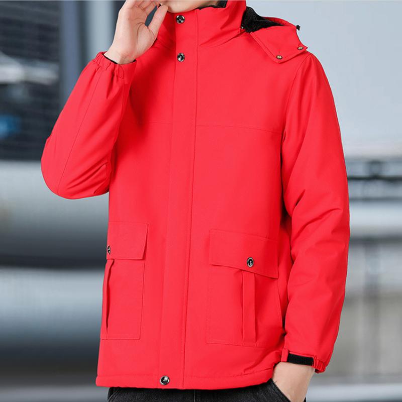 Fashionable and versatile Men's Thickened Warm Winter Jacket - Wrinkle Resistant Lightweight Soft and Cozy Long Sleeve Down Jacket