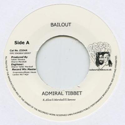 7inch Record ADMIRAL TIBET / RIGHTEOUS - Bail Out / Bun Dem Up ES04 Ras Heart Recor 2012 UK Reggae, Ska & Dub