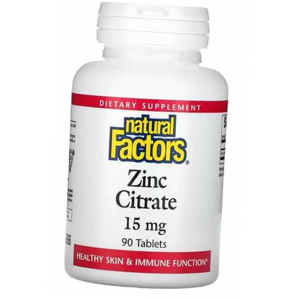 Zinc Citrate, 15 Mg, Natural Factors  90 Tablets (36406020)