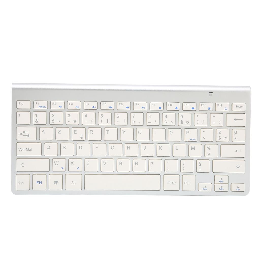 Trådløst tastatur Stilig Bærbart Trådløst 2.4g Plug and Play Tospråklig Tastatur for Stasjonære PCer Bærbare PCer Nettbrett