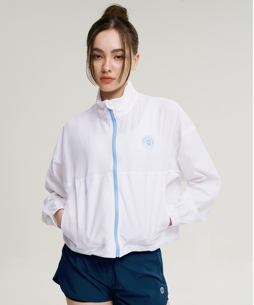 Leijibi Cool Touch Airlight Crop Loose Fit (Water Sports) Women'S Zip-Up Rash Guard (5 Colors)