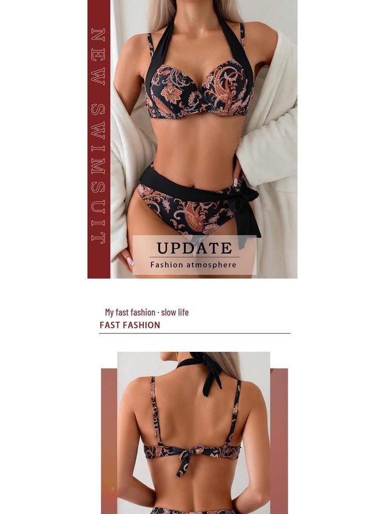 European & American Hot-Selling Sexy Two-Piece Bikini for Women - High-End Beach Swimwear