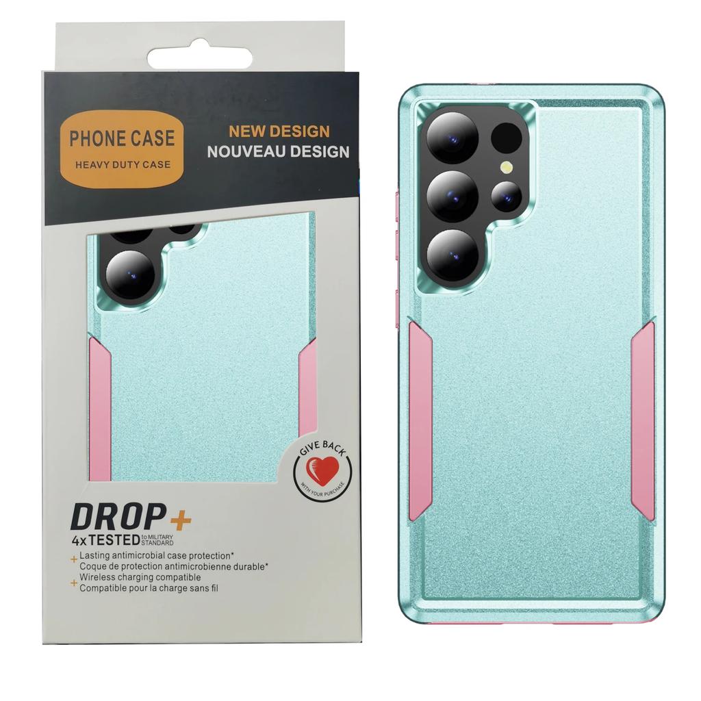 With Package Box Rugged Armor Phone Case For Samsung Galaxy S25 Edge S24 S23 S22 S21 FE Ultra Plus Enhanced Anti-Drop Back Cover