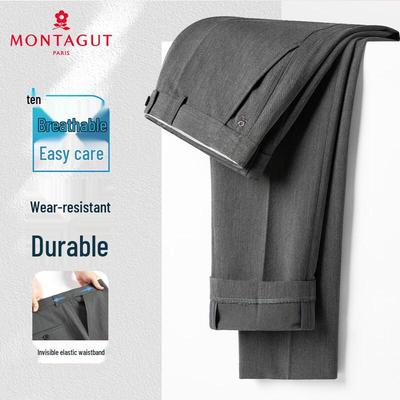 MONTAGUT Men's Business Casual Stretch Trousers