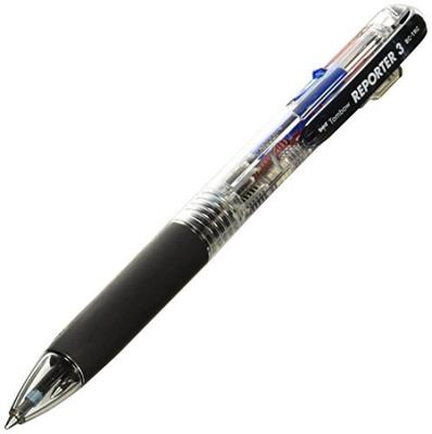 Set de 3 bolígrafos Tombow Reporter 3, 3 colores, Transparente, BC-TRC20,