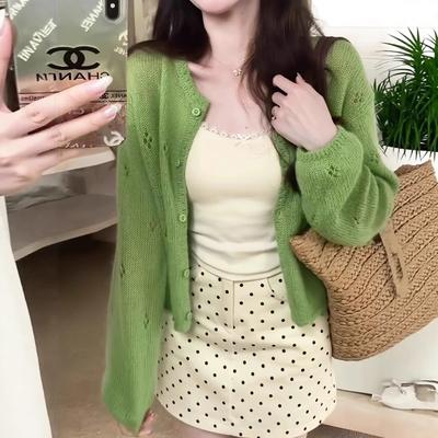 Design Sense Niche Chic Versatile Cardigan Single-breasted Top Blouse Jacket Spring New Sweater