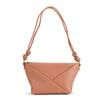 Barcos Shrink Leather Knot Design Shoulder Bag for Women, Made with Premium Cowhide Leather, Adjustable Length, Camel