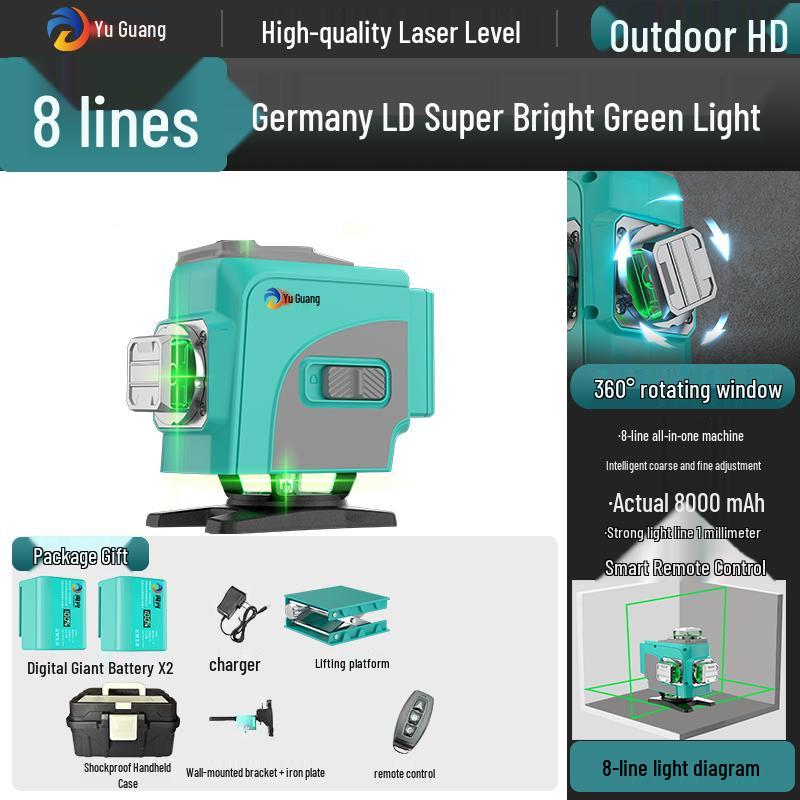 

Ultra-Bright Multi-Line Green Infrared Level: High-Precision Tool for Walls and Floors