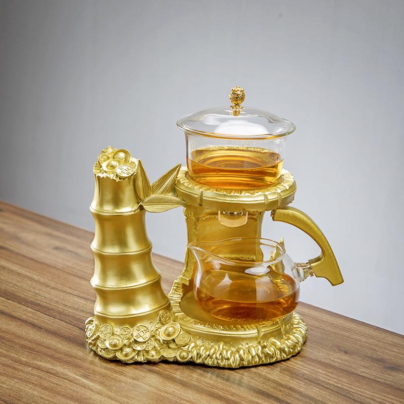 Creative Automatic Teapot Tea Infuser Magnetic Water Diversion Heat-resistant Kungfu Tea Drinking Chinese Glass Tea Set
