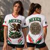 Mexiko Fußballtrikot Mexikanischer Stolz Spieltag Shirt Kulturelles Sport-T-Shirt Lateinamerikanisches Erbe Geschenk Sommer Herren Damen T-Shirts