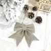 Bows For Christmas Tree 2 Piece Sparkly Tie Holiday Ribbon Bow Tree Topper For Home Outdoor Farmhouse Wall Indoor Crafts