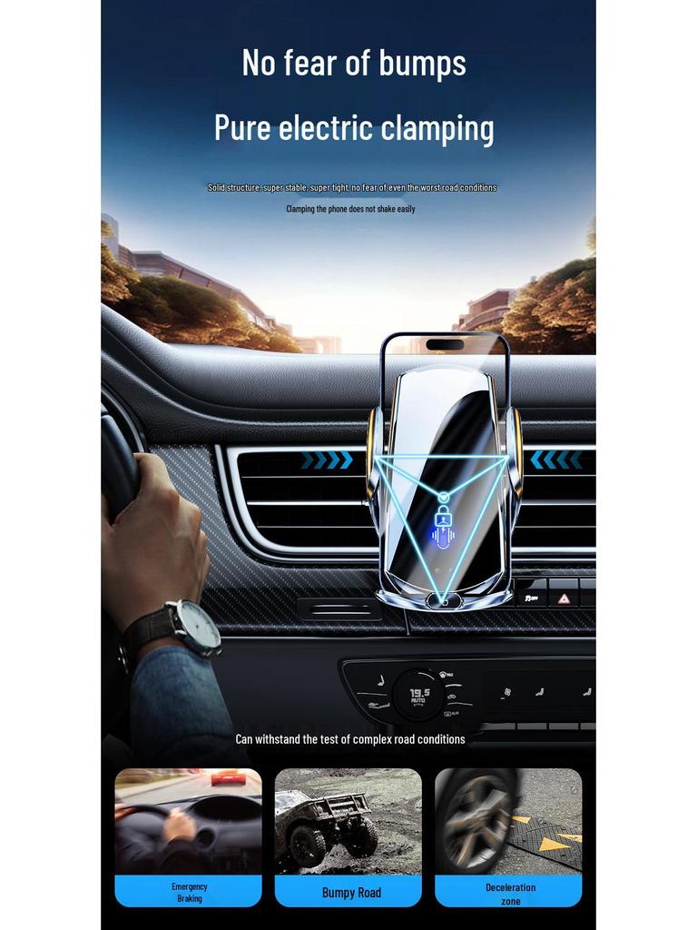 Q15 Magnetic Car Phone Holder with Wireless Charging and Air Vent Mount