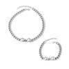 Chic European & American Fashion Stainless Steel Necklace & Bracelet Set - Light Luxury Decorative Chain