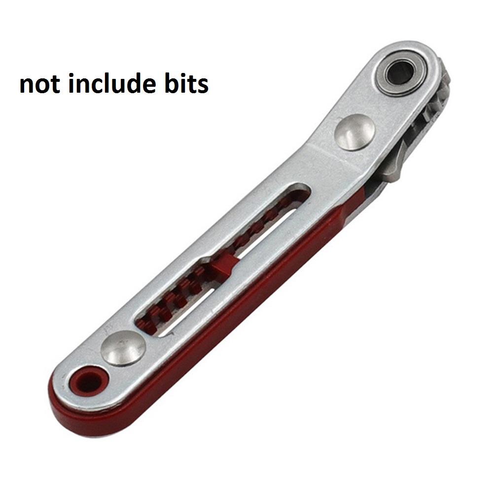 1pc Mini Ratchet Wrench 1/4"(6.35mm) Hexagon Torx Bidirectional Control for Single/Double Head Screwdriver Drill Bits Tool