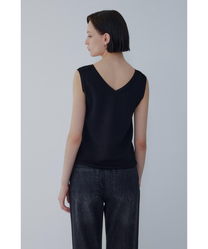 Bobeu Lettering Sleeveless Knit Pullover_Black 7156250003