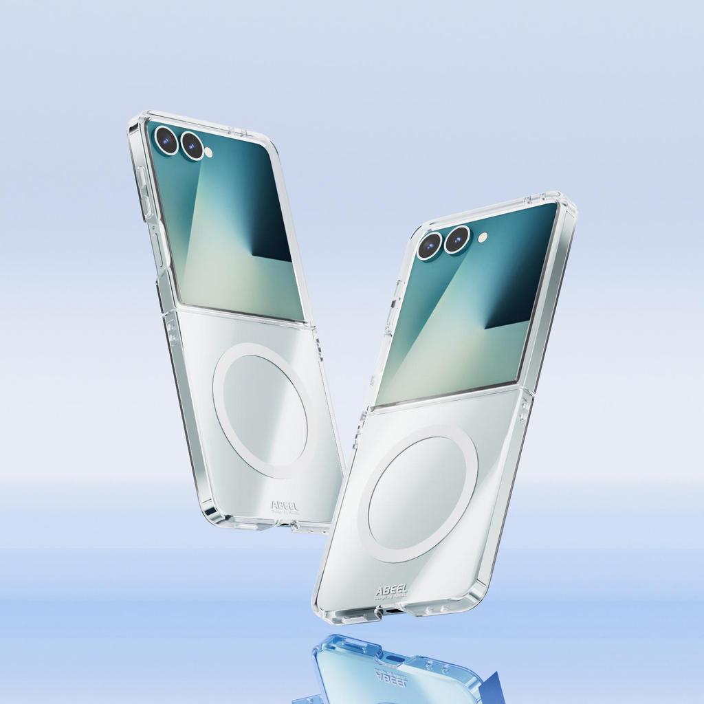 Průhledné magnetické pevné pouzdro pro Samsung Z Flip4/5/6/7