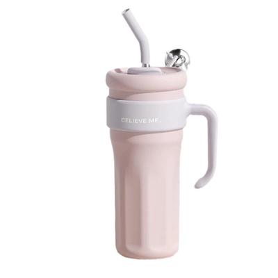 1.25L Tumblers with Handle Insulated Mugs with Lids and Straws Vacuum Insulated Car Cup Coffee Travel Tumbler Cups