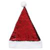 Red Green Flip Sequin Fancy Merry Christmas Hat | Santa Claus Cap for Kids Babies Adults | Free Size XMAS Cap Santa Claus Hat
