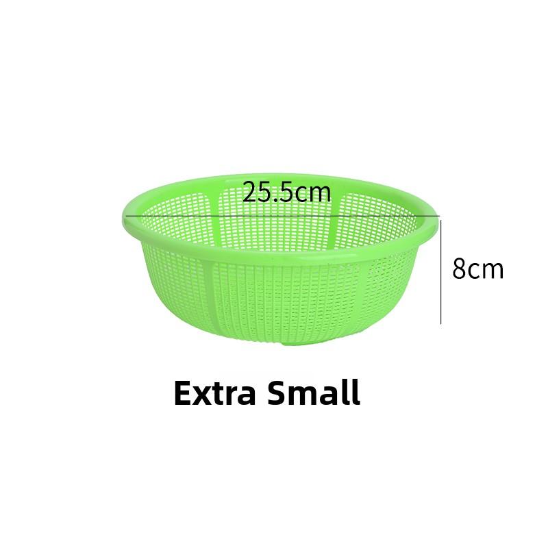Large Size Plastic Drain Basket Kitchen Vegetable Washing Basket Hollow Out Fruit Basket Round Sieve Rice Cleaning Basket