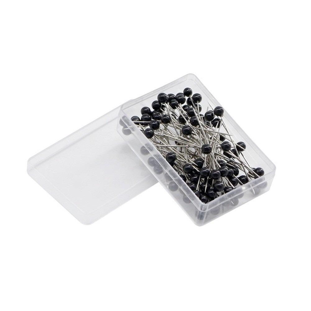 

100pcs New DIY Sewing Needle Patchwork Tool Handmade Sewing Bead Pins with Storage Case Embroidery Safety Pin Sewing Accessory чорний