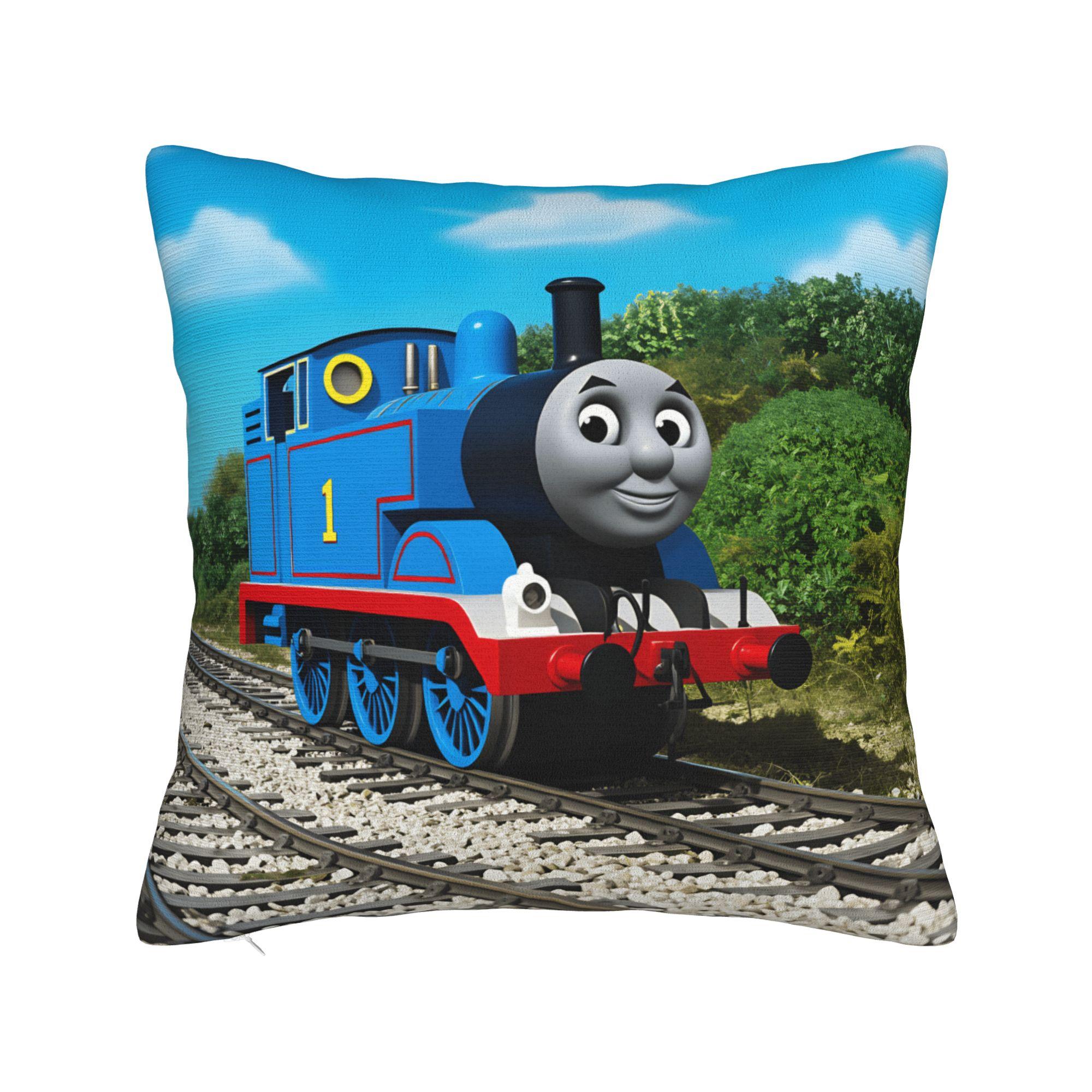 TThomas The Train Friend Pillow Case Fashion Pillow Cover Square Pillowcases For Sofa Home Decor 30x30cm 12x12in