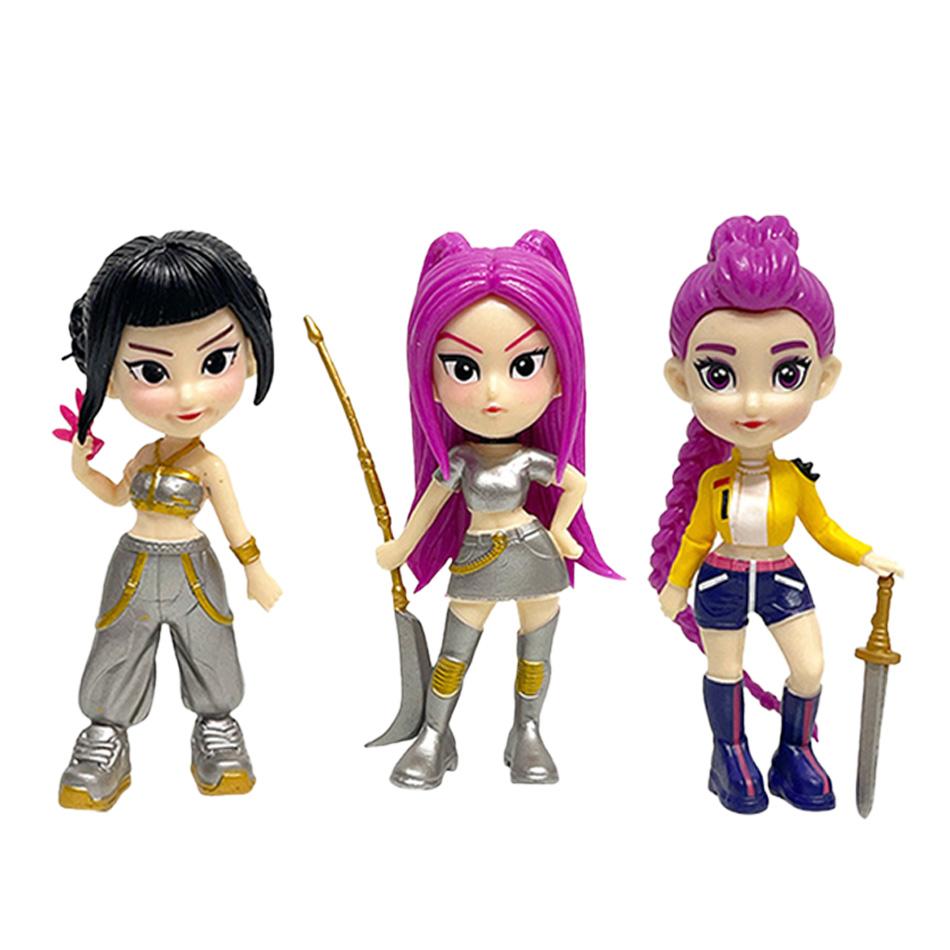 Kpop Devil Hunter Anime Figures PVC Model Table Cute Girl Action Figures Toys for Gift Collect Figure Doll Kids Christmas Gifts