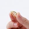 4PCS 14x20MM Hole 1.6MM 14K 18K Gold Color Brass Ear Hook With Pins Earring Clasp DIY Jewelry Making Findings Accessories