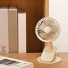 Rechargeable Clip Fan with LED Light Quiet Small Desk Fan 360 Degree Adjustable 3 Speeds Mini Personal Table Fan for Bed Office Camping