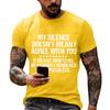 Men's Casual Graphic T Shirt Short Sleeve Loose Fit Crew Neck Tee Top with Printed Text Statement Comfortable Everyday Wear