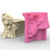 3D Angel Girl Flower Pot Silicone Mold Candle Holder Resin Mold DIY Storage Box