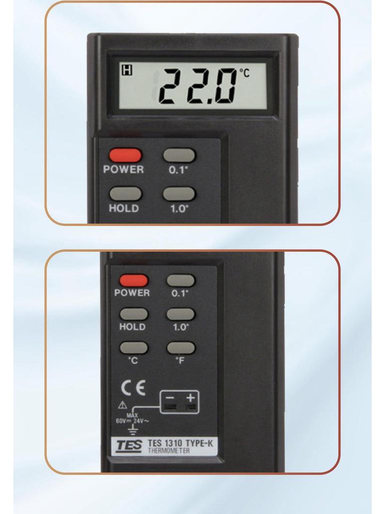 TES-131 High-Precision Digital Thermohygrometer with K-Type Thermocouple