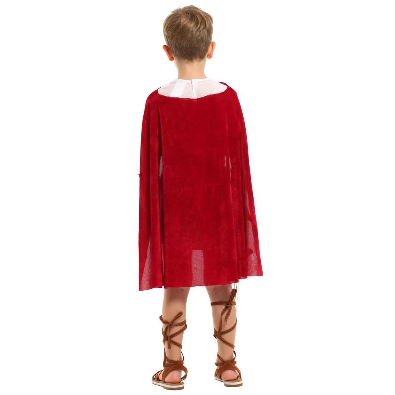 Halloween Cosplay Children, Boys and Girls, Roman Warrior Costumes, Ancient Roman Empire Soldier Cosplay Costumes, Party Costume