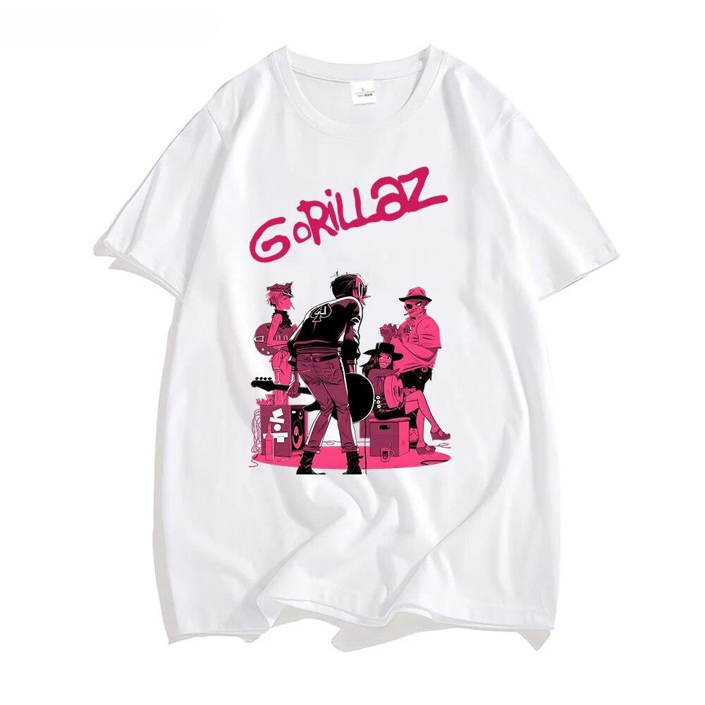 New Album T-shirt Gorillaz Summer Rock Band Gorillazs Women T Shirt Hip-Hop Fashion Rap Music Unisex Tee Oversize Shirt