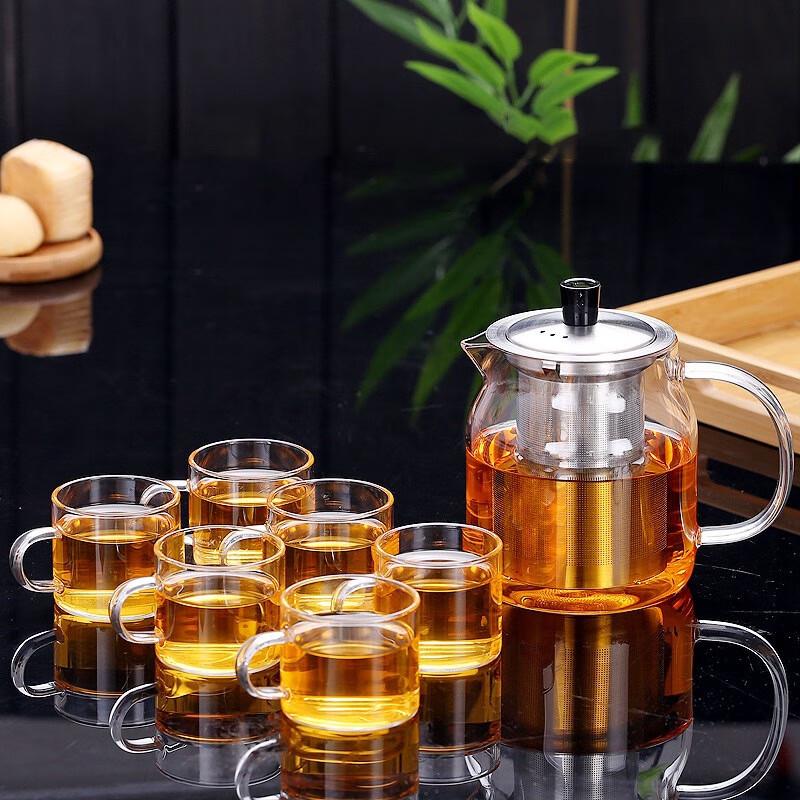 Zhenqi High Borosilicate Glass Teapot with Stainless Steel Infuser