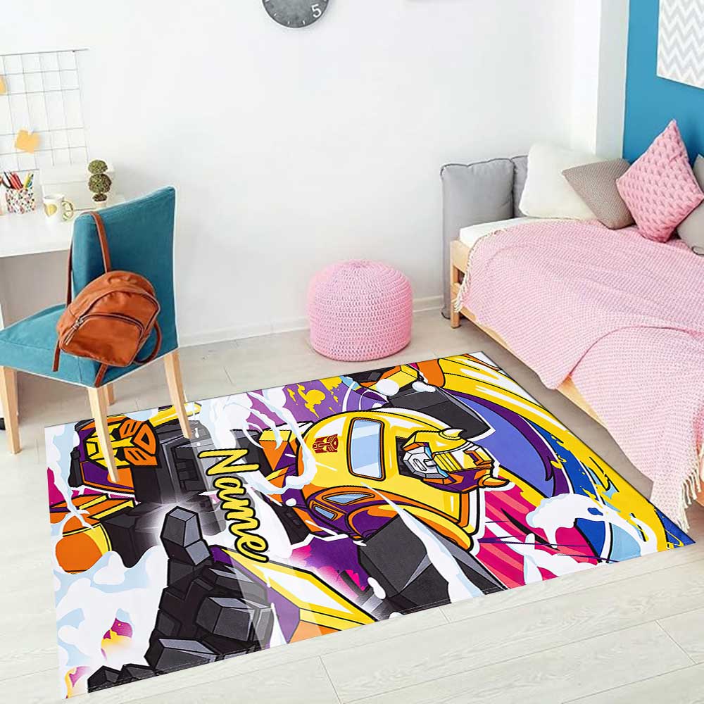 Transformers Fans (3) Customize your name rug, office chair cushion, home bedroom living room gift.