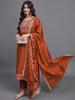 Women Embroidered Rayon Kurta Pant Dupatta Set Indian Bollywood Top Tunic Salwar Suit
