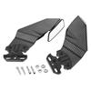 2Pcs Black Motorcycle Modified Wing Rearview Mirror Motorcycle Side Mirror Blade Wind Wing Adjustable Rotating Rearview Mirror