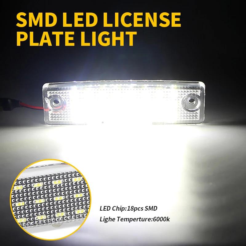 2pcs 12V No Error White LED License Plate Lights for 1996-2025 Toyota 4Runner 2008-2019 Sequoia Tail Number Plate Lamp Plug&Play