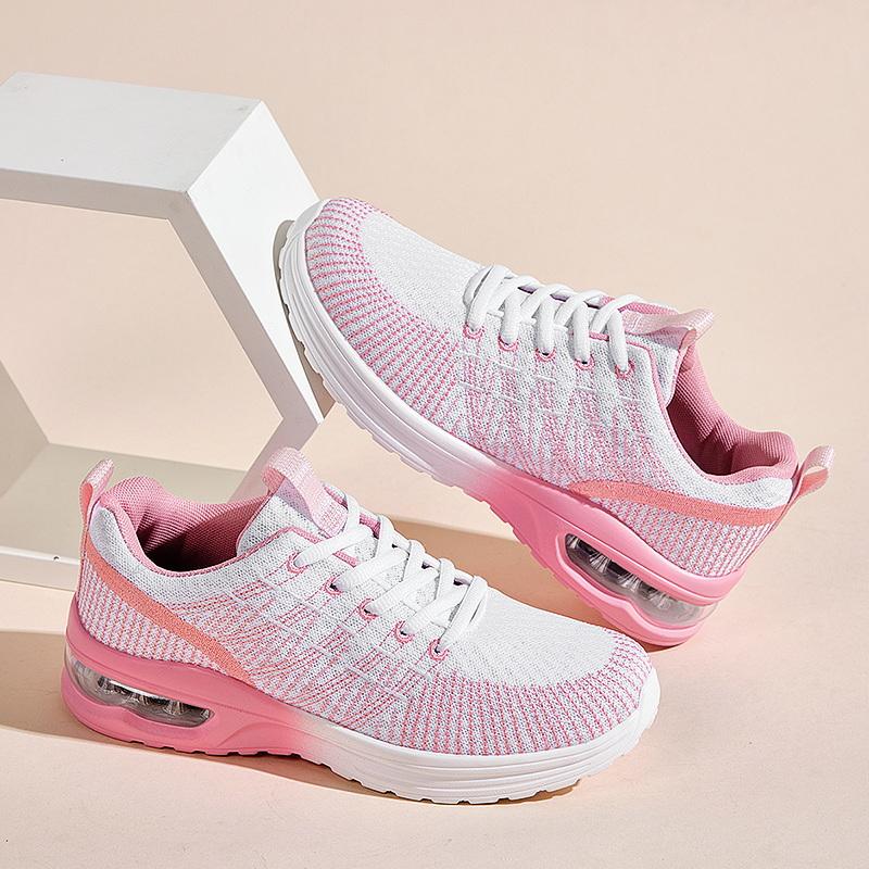 Pink Ladies Shoes Sneakers for Women Soft Bottom Casual Sneaker Mesh Breathable Sale Large Size 42 Summer Air Cushion Lady