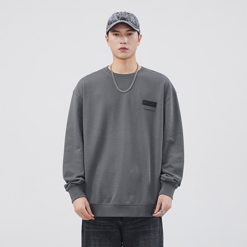 

Американский модный бренд Seal Crew Neck свитер мужской весна и осень простой свободный повседневный пуловер с длинными рукавами 4XL темно серый