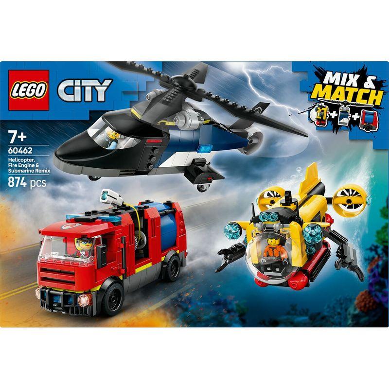 LEGO City Helicopter, Fire Truck & Submarine Remix