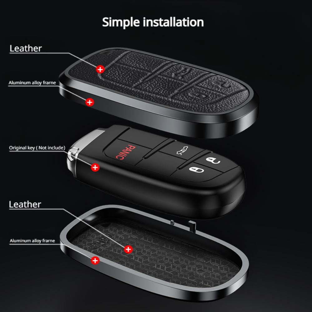 Ronsi Car Key Case Cover Shell Fob For Jeep Grand Cherokee Wk2 Kl Wrangler Jk Commander Compass Dodger Chrysler 300 Car Key Bag